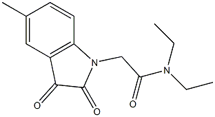 N,N-diethyl-2-(5-methyl-2,3-dioxo-2,3-dihydro-1H-indol-1-yl)acetamide Struktur