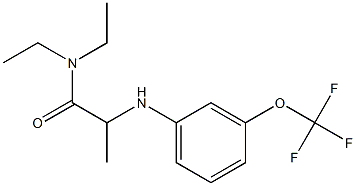 N,N-diethyl-2-{[3-(trifluoromethoxy)phenyl]amino}propanamide Struktur