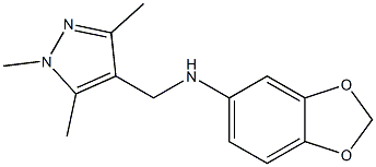 N-[(1,3,5-trimethyl-1H-pyrazol-4-yl)methyl]-2H-1,3-benzodioxol-5-amine Struktur