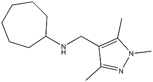 N-[(1,3,5-trimethyl-1H-pyrazol-4-yl)methyl]cycloheptanamine Struktur