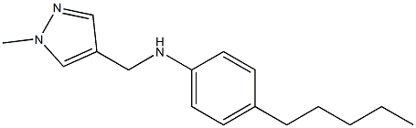 N-[(1-methyl-1H-pyrazol-4-yl)methyl]-4-pentylaniline Struktur