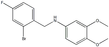 N-[(2-bromo-4-fluorophenyl)methyl]-3,4-dimethoxyaniline Struktur