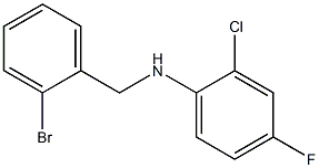 N-[(2-bromophenyl)methyl]-2-chloro-4-fluoroaniline Struktur