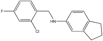 N-[(2-chloro-4-fluorophenyl)methyl]-2,3-dihydro-1H-inden-5-amine Struktur