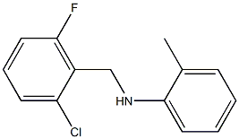 N-[(2-chloro-6-fluorophenyl)methyl]-2-methylaniline Struktur