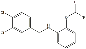 N-[(3,4-dichlorophenyl)methyl]-2-(difluoromethoxy)aniline Struktur