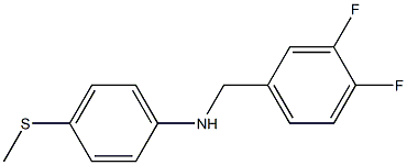 N-[(3,4-difluorophenyl)methyl]-4-(methylsulfanyl)aniline Struktur