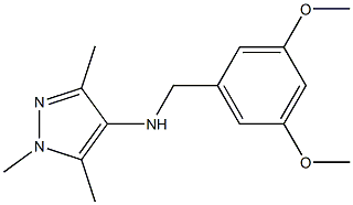 N-[(3,5-dimethoxyphenyl)methyl]-1,3,5-trimethyl-1H-pyrazol-4-amine Struktur