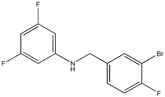 N-[(3-bromo-4-fluorophenyl)methyl]-3,5-difluoroaniline Struktur