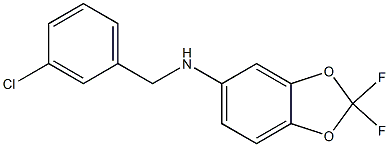 N-[(3-chlorophenyl)methyl]-2,2-difluoro-2H-1,3-benzodioxol-5-amine Struktur