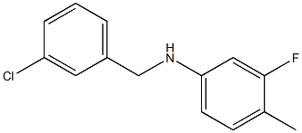 N-[(3-chlorophenyl)methyl]-3-fluoro-4-methylaniline Struktur