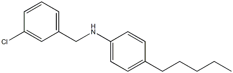 N-[(3-chlorophenyl)methyl]-4-pentylaniline Struktur