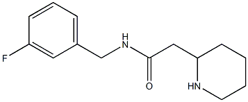 N-[(3-fluorophenyl)methyl]-2-(piperidin-2-yl)acetamide Struktur