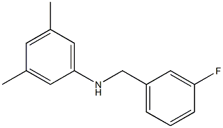 N-[(3-fluorophenyl)methyl]-3,5-dimethylaniline Struktur