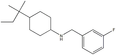 N-[(3-fluorophenyl)methyl]-4-(2-methylbutan-2-yl)cyclohexan-1-amine Struktur