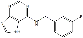 N-[(3-fluorophenyl)methyl]-7H-purin-6-amine Struktur