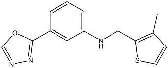 N-[(3-methylthiophen-2-yl)methyl]-3-(1,3,4-oxadiazol-2-yl)aniline Struktur