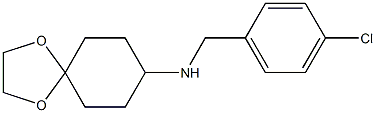 N-[(4-chlorophenyl)methyl]-1,4-dioxaspiro[4.5]decan-8-amine Struktur