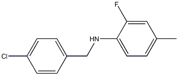 N-[(4-chlorophenyl)methyl]-2-fluoro-4-methylaniline Struktur