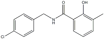 N-[(4-chlorophenyl)methyl]-2-hydroxy-3-methylbenzamide Struktur