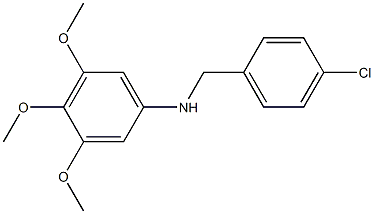 N-[(4-chlorophenyl)methyl]-3,4,5-trimethoxyaniline Struktur