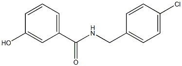 N-[(4-chlorophenyl)methyl]-3-hydroxybenzamide Struktur