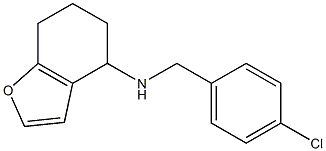 N-[(4-chlorophenyl)methyl]-4,5,6,7-tetrahydro-1-benzofuran-4-amine Struktur