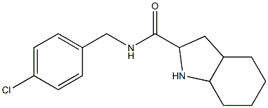 N-[(4-chlorophenyl)methyl]-octahydro-1H-indole-2-carboxamide Struktur