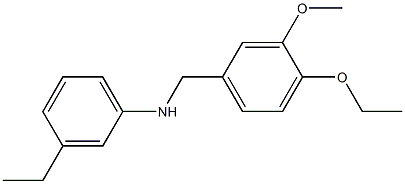 N-[(4-ethoxy-3-methoxyphenyl)methyl]-3-ethylaniline Struktur