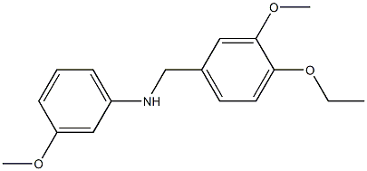 N-[(4-ethoxy-3-methoxyphenyl)methyl]-3-methoxyaniline Struktur