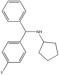 N-[(4-fluorophenyl)(phenyl)methyl]cyclopentanamine Struktur