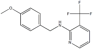 N-[(4-methoxyphenyl)methyl]-3-(trifluoromethyl)pyridin-2-amine Struktur