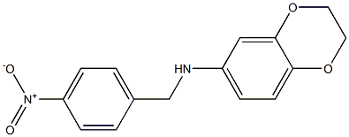 N-[(4-nitrophenyl)methyl]-2,3-dihydro-1,4-benzodioxin-6-amine Struktur