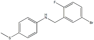 N-[(5-bromo-2-fluorophenyl)methyl]-4-(methylsulfanyl)aniline Struktur