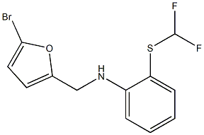 N-[(5-bromofuran-2-yl)methyl]-2-[(difluoromethyl)sulfanyl]aniline Struktur