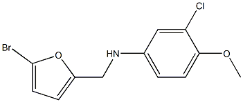 N-[(5-bromofuran-2-yl)methyl]-3-chloro-4-methoxyaniline Struktur