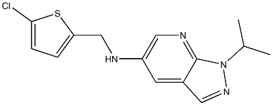 N-[(5-chlorothiophen-2-yl)methyl]-1-(propan-2-yl)-1H-pyrazolo[3,4-b]pyridin-5-amine Struktur