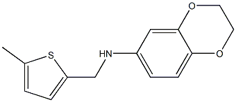 N-[(5-methylthiophen-2-yl)methyl]-2,3-dihydro-1,4-benzodioxin-6-amine Struktur