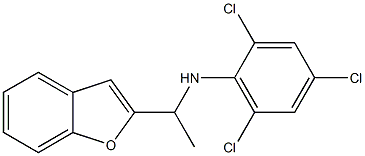 N-[1-(1-benzofuran-2-yl)ethyl]-2,4,6-trichloroaniline Struktur