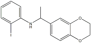 N-[1-(2,3-dihydro-1,4-benzodioxin-6-yl)ethyl]-2-iodoaniline Struktur