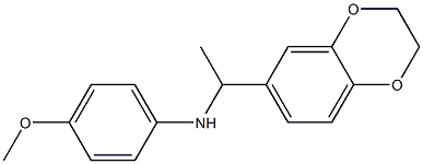 N-[1-(2,3-dihydro-1,4-benzodioxin-6-yl)ethyl]-4-methoxyaniline Struktur