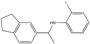 N-[1-(2,3-dihydro-1H-inden-5-yl)ethyl]-2-iodoaniline Struktur