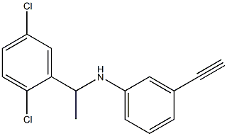 N-[1-(2,5-dichlorophenyl)ethyl]-3-ethynylaniline Struktur