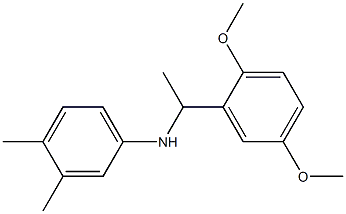 N-[1-(2,5-dimethoxyphenyl)ethyl]-3,4-dimethylaniline Struktur