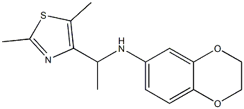 N-[1-(2,5-dimethyl-1,3-thiazol-4-yl)ethyl]-2,3-dihydro-1,4-benzodioxin-6-amine Struktur