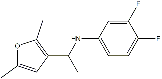 N-[1-(2,5-dimethylfuran-3-yl)ethyl]-3,4-difluoroaniline Struktur