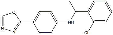 N-[1-(2-chlorophenyl)ethyl]-4-(1,3,4-oxadiazol-2-yl)aniline Struktur