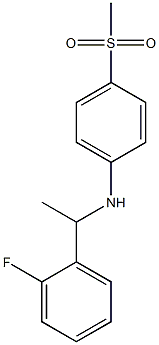 N-[1-(2-fluorophenyl)ethyl]-4-methanesulfonylaniline Struktur