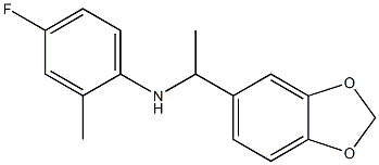 N-[1-(2H-1,3-benzodioxol-5-yl)ethyl]-4-fluoro-2-methylaniline Struktur