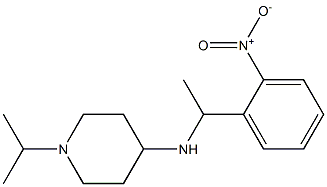 N-[1-(2-nitrophenyl)ethyl]-1-(propan-2-yl)piperidin-4-amine Struktur